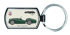 Triumph TR3 1955-57 (wire wheels) Keyring 4